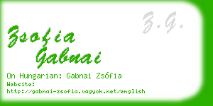 zsofia gabnai business card