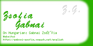 zsofia gabnai business card